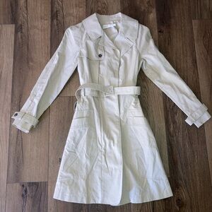 Tory Burch Light Beige Trench Coat with Belt - Women Jackets & Coats size 6